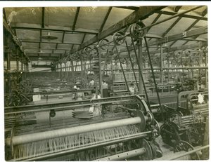 Cloth Weaving Room, Long Meadow Mill, 1923